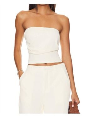 SNDY'S Roma Strapless Top - White
