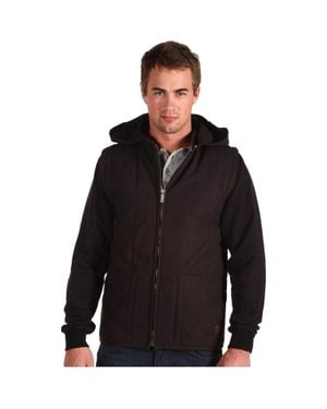Brixton Ruger Jacket Fleece-Lined Hooded Long Sleeve Gbo1410 - Black