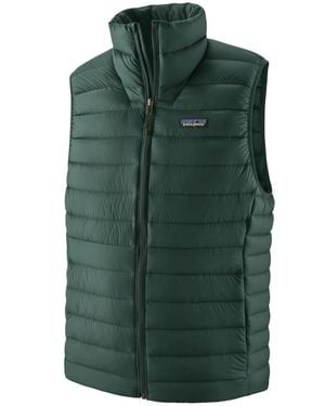 Patagonia Down Sweater Vest Quilted Down Vest - Green