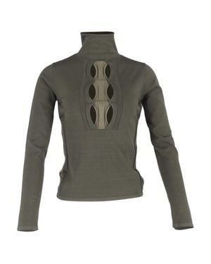 Dion Lee Cutout Turtleneck Long Sleeve Top - Green