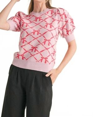 En Merci Bows For Days Sweater - Pink
