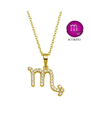 Silver Depot Scorpio Necklace With Extra Cubic Zirconia Sparkle - Metallic
