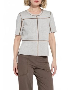 Lyssé Odessa Reversible Knit Tee - Gray