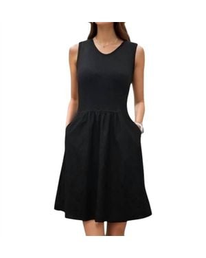 VAVA Eyewear Mimi V Neck Tank Dress - Black