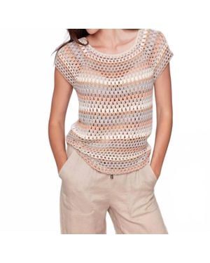 Charlie b Raglan Crochet Cap Sleeve Top - Natural