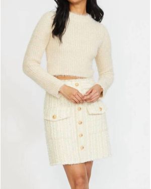 Stellah Cropped Sweater - Natural