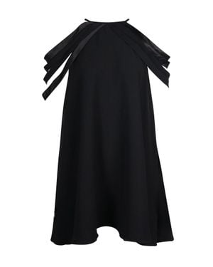 Halston Off Shoulder Mini Dress - Black