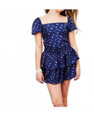 Theme Noa Tie Back Top - Blue