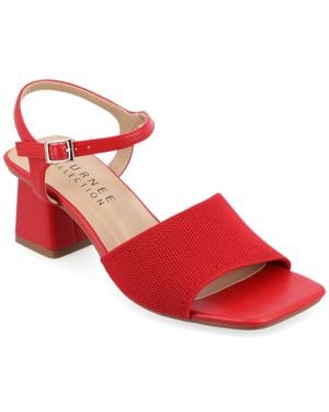 Journee Collection Apos;S Evylinn Medium And Wide Width Dress Sandals - Red