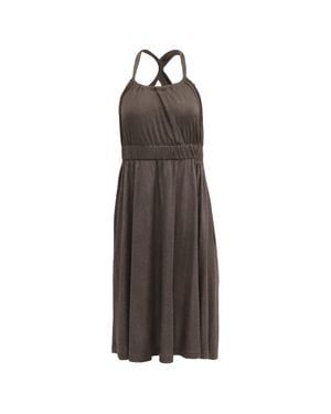 Theory Halter Neck Dress - Brown