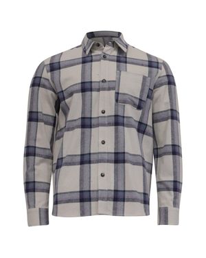 A.P.C. A. P.C. Check-Print Long Sleeve Shirt - Gray
