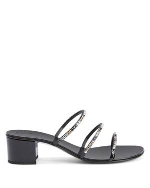 Giuseppe Zanotti Dark Colorful 40 Sandal - Black