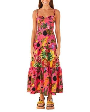 FARM Rio Mixed Dress - Red