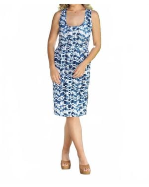 Veronica M Lira Belted Tank Dress - Blue