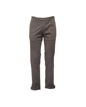 PT01 Slim-Fit Stretch Gabardine Pants With Tailored Details - Gray