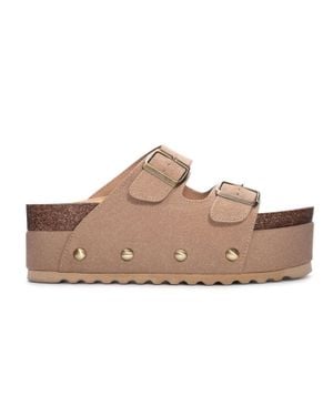 Dirty Laundry Pueblo Platform Cork Sandals - Pink
