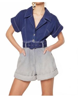 Elliatt Leto Denim Playsuit - Blue