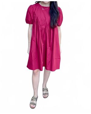 TCEC Moon Arising Yoke Mini Dress - Pink
