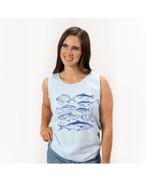 Simply Sage Market Vintage Fish - Blue