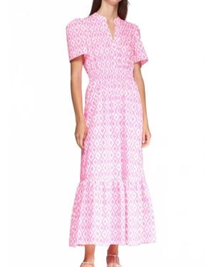 Vilagallo Leila Ikat Dress - Pink