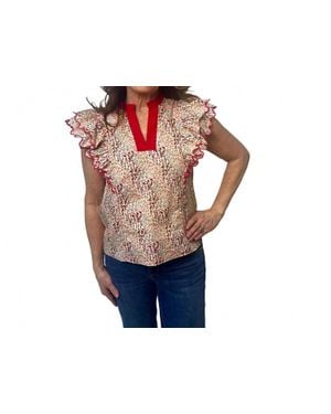 Jodifil Farah Floral Blouse - Blue