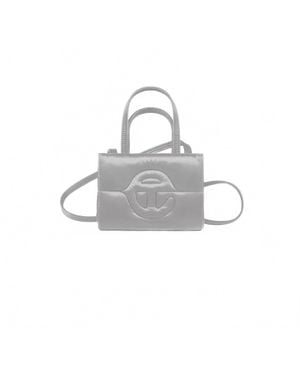 Telfar Small Puff Shopper Tote Crossbody Bag - Gray