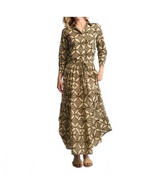 Guadalupe Charlotte Long Skirt - Metallic