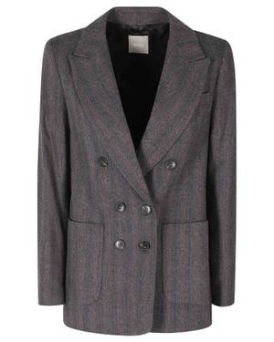 Kiltie Louise Double-Breasted Blazer - Black