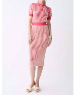 DELUC Amarante Knit Midi Skirt - Pink