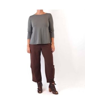 cut-loose 3/4 A Line Boatneck Top - Gray