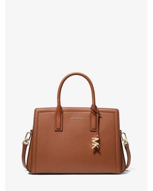 Michael Kors Laila Medium Leather Satchel - Brown