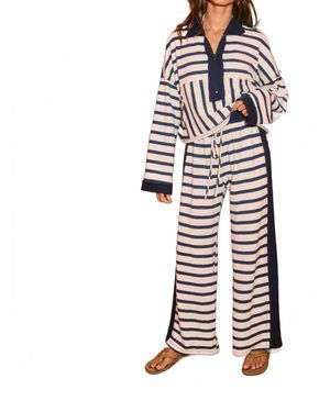 Bucketlist Birdie Drawstring Stripe Pants - Multicolor