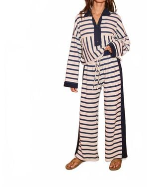 Bucketlist Birdie Drawstring Stripe Pants - Multicolor