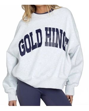 Gold Hinge Wide Arm Sweatshirt - Gray