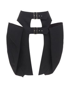 Comme des Garçons Comme Des Garcons Wool Multi Buckle Pannier Skirt - Black