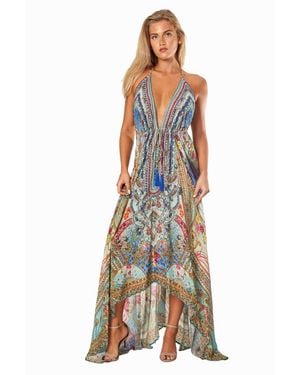 La Moda Clothing Avalon Halter Maxi Dress - Multicolor