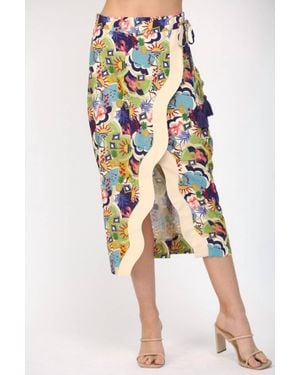 Fate Mirage Wrap Midi Skirt - Green