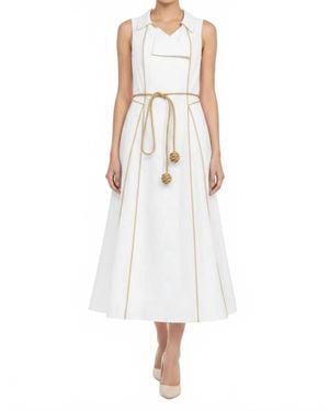 Never A Wallflower Florentine Wrap Dress - White