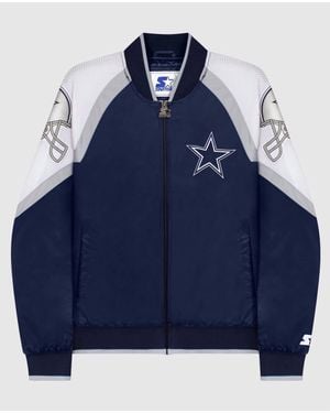 Starter Dallas Cowboys Zip Front Track Jacket - Blue