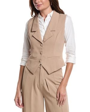 Gracia Button Front Vest - Natural