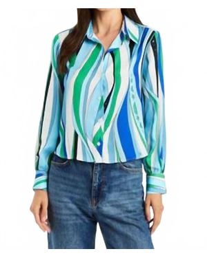 Drew Alexa Button Down Shirt - Blue