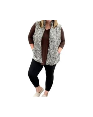 Michelle Mae Charlie Zip Up Vest - Black