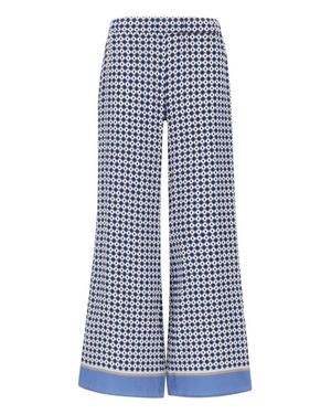 Kangra Wide-Leg Pants With Geometric Pattern - Blue