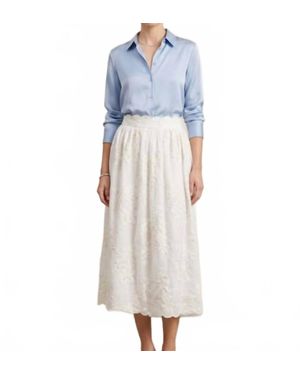 DREAM CATCHER Maddy Midi Skirt - Blue