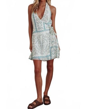 One And Only Collective Halterneck Mini Dress - Blue