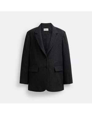 COACH Tailored Wool Jacket - Black