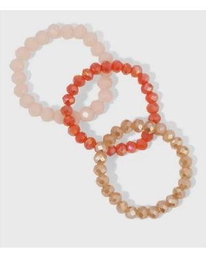 Splendid Iris Crystal Rings Bracelet - White