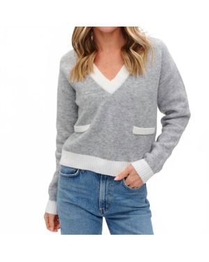 Six Fifty Libby V-Neck Sweater - Gray