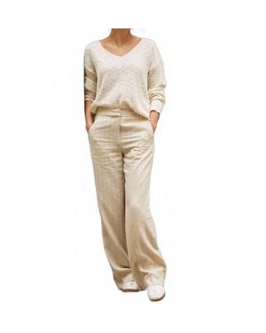 EsQualo Linen Pants - Natural