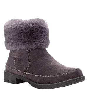Propét Propet Tabitha Wfv035Pgry Boots Faux Fur Round Toe Ankle Jobb1161 - Purple